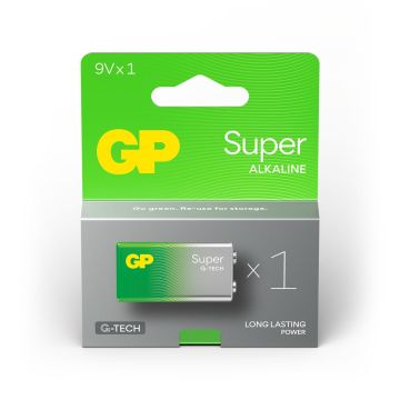 GP Super Alkaline 9V Blokbatterij (1-pack)