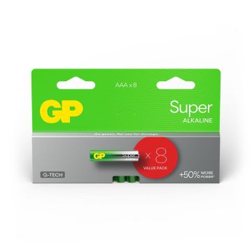 GP Super Alkaline AAA Micro Batterijen (8-pack)