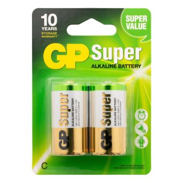 GP Super Alkaline C Baby Batterijen (2-pack)