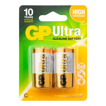 GP Alkaline Ultra C Baby Batterijen (2-pack)