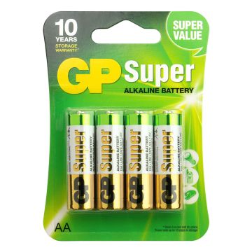 GP Super Alkaline AA Mignon Batterijen (4-pack)