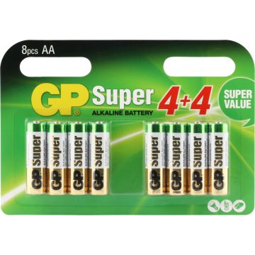 GP Super Alkaline AA Mignon Batterijen (8-pack)