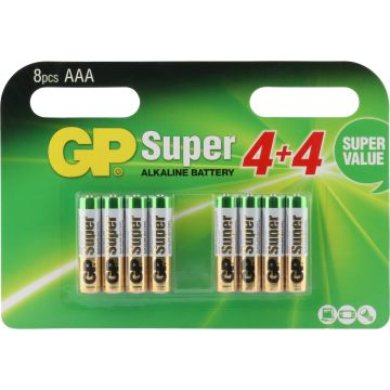 GP Super Alkaline AAA Micro Batterijen (8-pack)