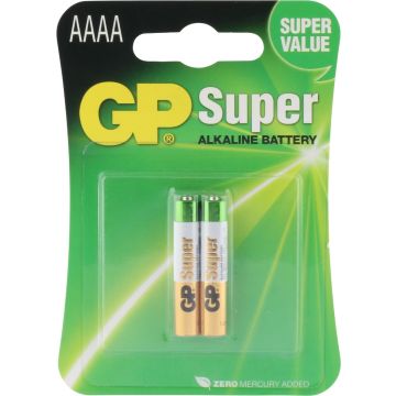 GP Super Alkaline AAAA Batterijen (2-pack)