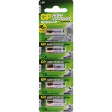 GP 23A (MS21 /MN21) Rondcel Batterijen (5-pack) - Hoogspanning Alkaline