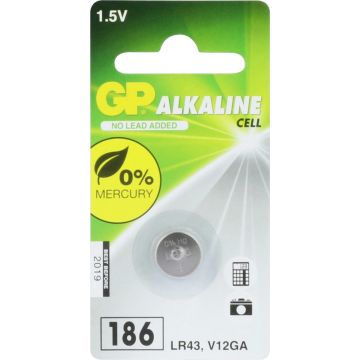 GP Alkaline 186 (V12GA / L 1142) Knoopcel Batterij (1-pack)