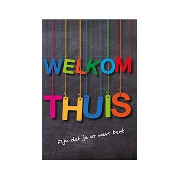 6 Wenskaarten met envelop -  Welkom Thuis