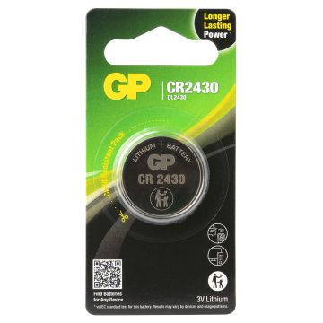 GP Lithium CR2430 Knoopcel Batterij (1-pack)