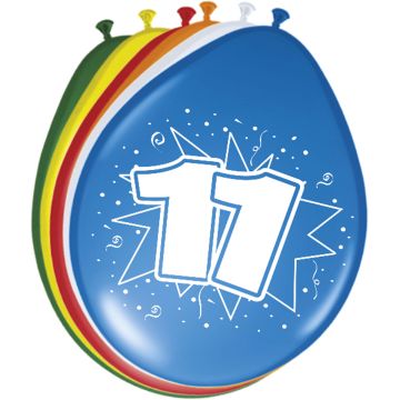 11 Jaar Ballonnen - 8 stuks