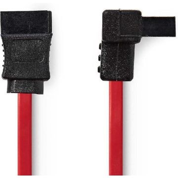 High-Speed SATA III Kabel - Haakse Connector - 0.5m - Rood