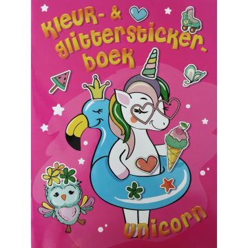 Unicorn kleur- en stickerboek