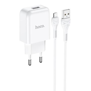 Hoco Vigour Travel Charger Set Micro USB - White