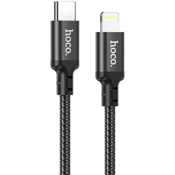 Hoco USB-C naar Lightning Kabel Zwart (2 meter)