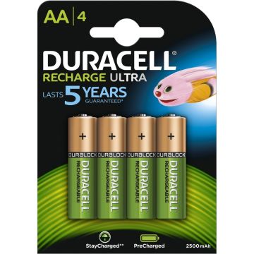 Duracell Rechargeable NimH Stay Charged AA/HR6 2500mAh (4-pack)