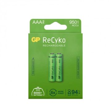GP NiMH ReCyko+ AAA Batterijen 950mAh (2-pack)