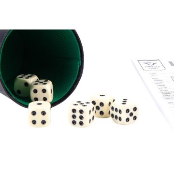 Klassieke Yahtzee Set met Pokerbeker en Scoreblok