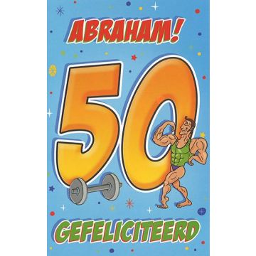 10 Wenskaarten met envelop - 50 Jaar Abraham