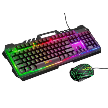 Hoco DI16B - Hypergaming RGB Toetsenbord en Muis met geïntegreerde telefoonhouder