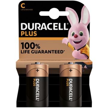 Duracell Plus Alkaline C (2-pack)
