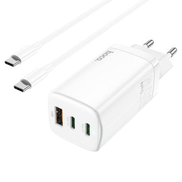 Hoco 65W Triple Quick Charger set 1x USB-A 2x USB-C