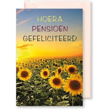 6 Wenskaarten met envelop - pensioen