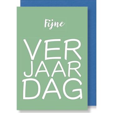 6 Wenskaarten met envelop - Fijne verjaardag