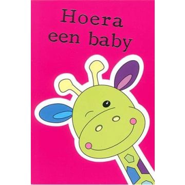 6 Wenskaarten met envelop - Hoera een baby