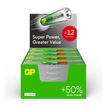 Counterdisplay GP 24x Super Alkaline AA (12-pack)