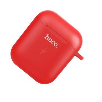 Hoco Wireless Charging Case for AirPods 1 & 2 - Red - let op geen inhoud