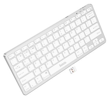 Hoco GM32 Draadloos Ultra Dun QWERTY Toetsenbord - Wit