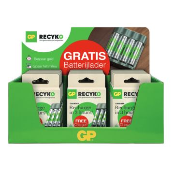 GP Display - incl 9x ReCyko AA Batterijen 2100mAh (4-pack) + 9x ReCyko AAA Batterijen 850mAh (4-pack)