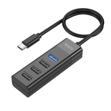 Hoco 4-poorts HUB Kabel - USB-C naar USB-A 2.0 en 3.0