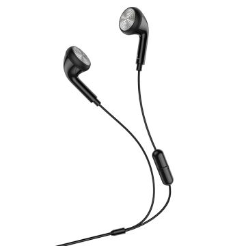 Hoco Universal Wired Earphones with Mic Black - 3.5mm jack